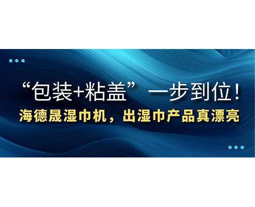 “包裝+粘蓋”一步到位！海德晟濕巾機(jī)，出濕巾產(chǎn)品真漂亮